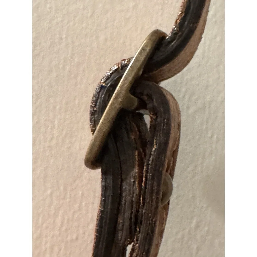 MAXON COLLECTION Soft Brown Textured Leather Pebbled Crossbody Bag Made in Italy
